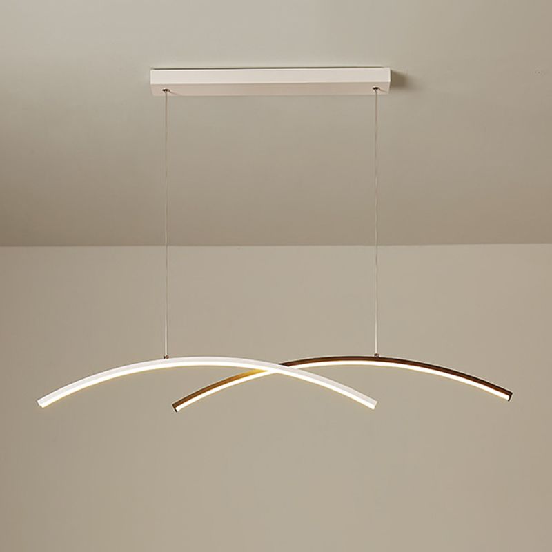 Black/White Kitchen Island Lighting Contemporary LED Ceiling Light for Home
