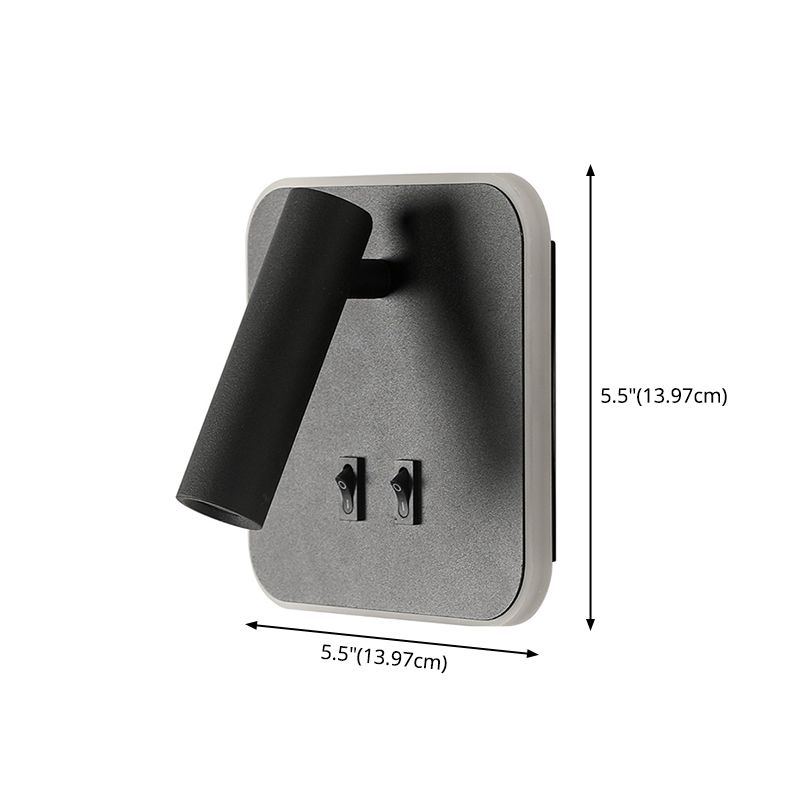 2-Lichtquadratische LED-Wandleuchten in der modernen Einfachheit gefrostete Aluminium-Lesewandlampe für Schlafzimmer