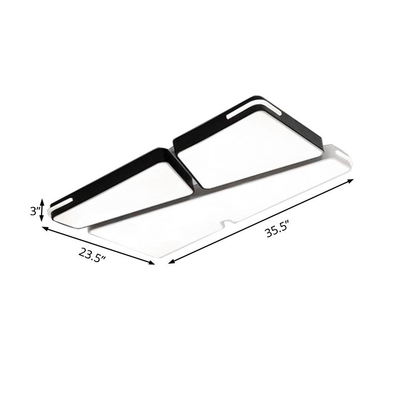 Weißes Quadrat/Rechteck Unterputze Licht Minimalismus 19.5 "/23.5" Breite LED Acryl Deckenbeleuchtung in Weiß/Warm Licht