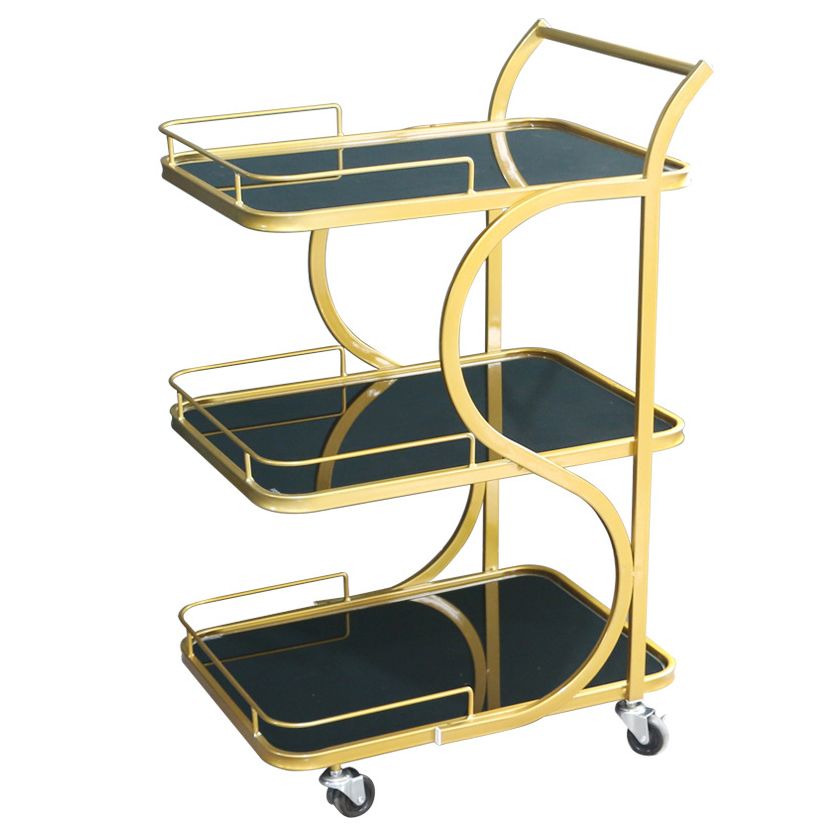 33.07" High Contemporary Rectangle Prep Table Rolling Metal Prep Table for Kitchen