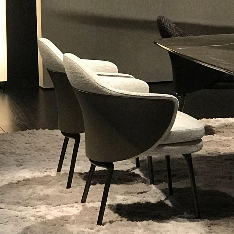 Contemporary Style Dining Chair Upholstered Dining Chair in Gray