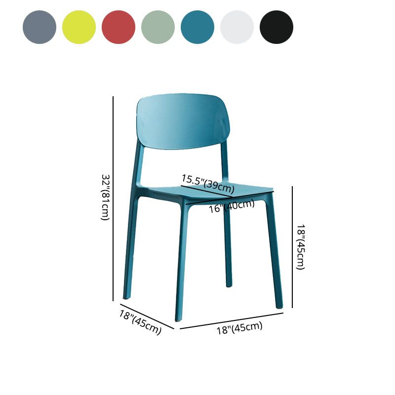 Silla lateral plástica escandinava de la sala de conferencias con parte posterior abierta del final mate que cena la silla