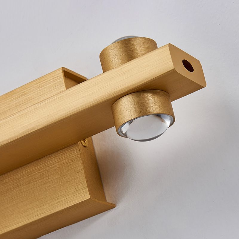 Lampada a montaggio a parete lineare moderna lampada a parete in metallo a 1 luce per bagno