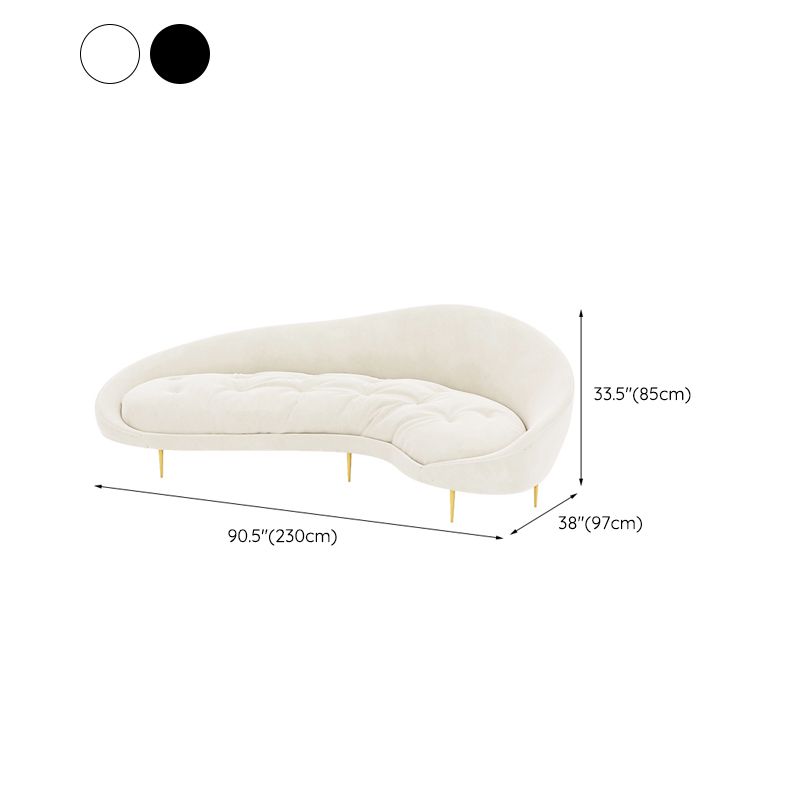 Stationary Sofa Apartment Slope Arm Loveseat for Living Room