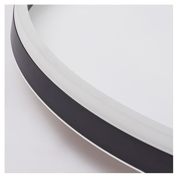 Aluminum LED Ceiling Light Round Black Modern Flush Mount Lamp for Living Room