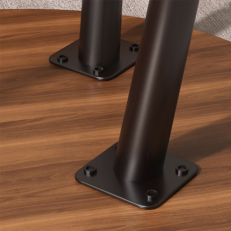Modern 3 Legs Wooden Coffee Table Round Top Shape Cocktail Table for Living Room
