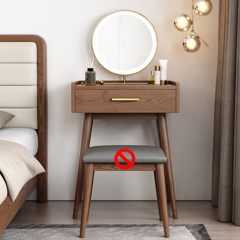 Traditional Wooden Makeup Vanity Set With Drawer for Bedroom