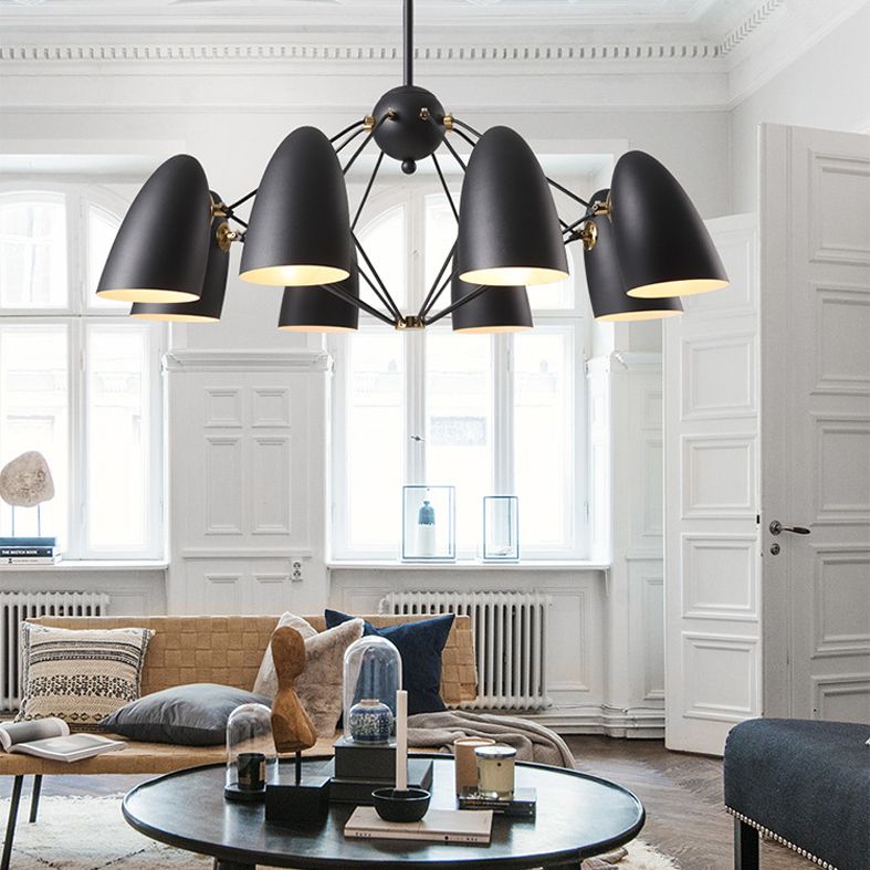 Modern Style Chandelier Pendant Light Shaded Pendant Chandelier with Metal Shade