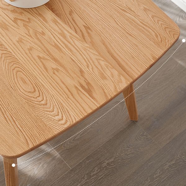 Storage Oak Wood Dining Table in Nature Rectangle Kitchen Table with 4 Legs