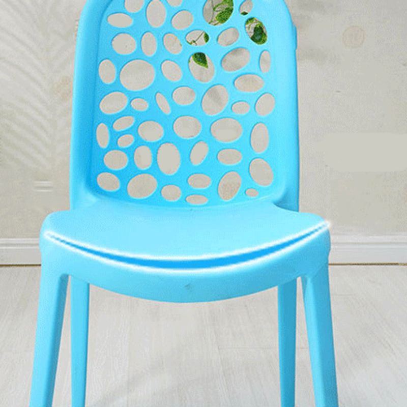 Contemporary Kitchen Dining Side Chair Plastic Armless Chair