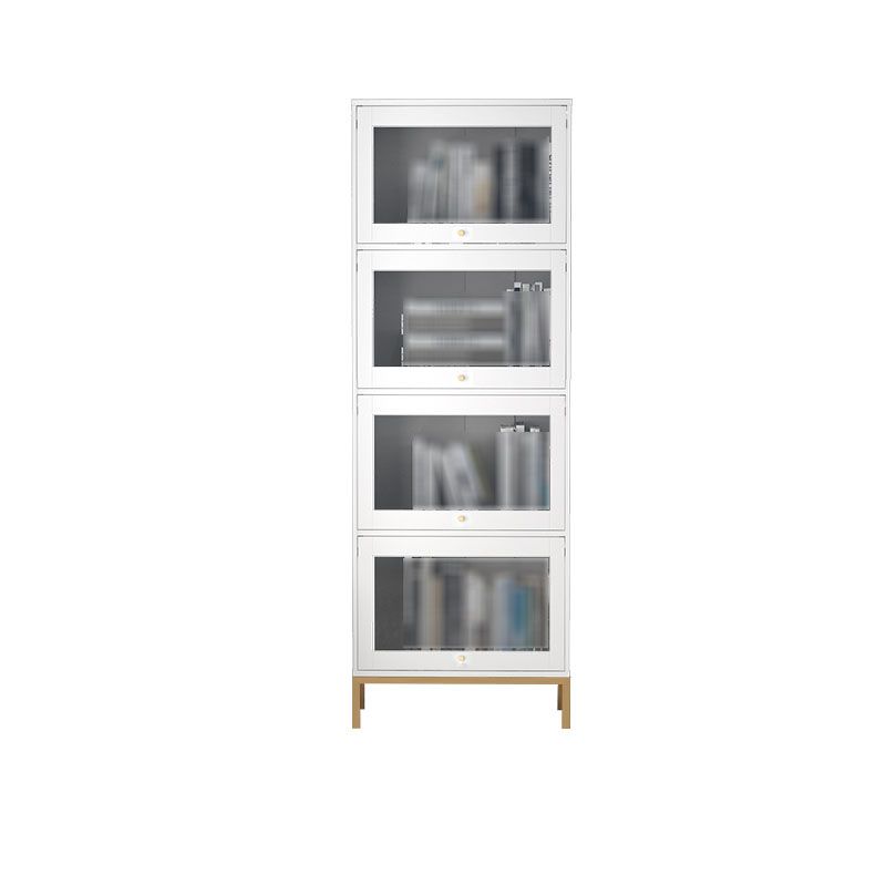 Libreria in legno fabbricata standard chiusa glam con porte di vetro