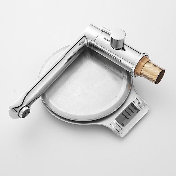 Modern Deck Mounted Freestanding Tub Filler Metal Freestanding Faucet with Handles