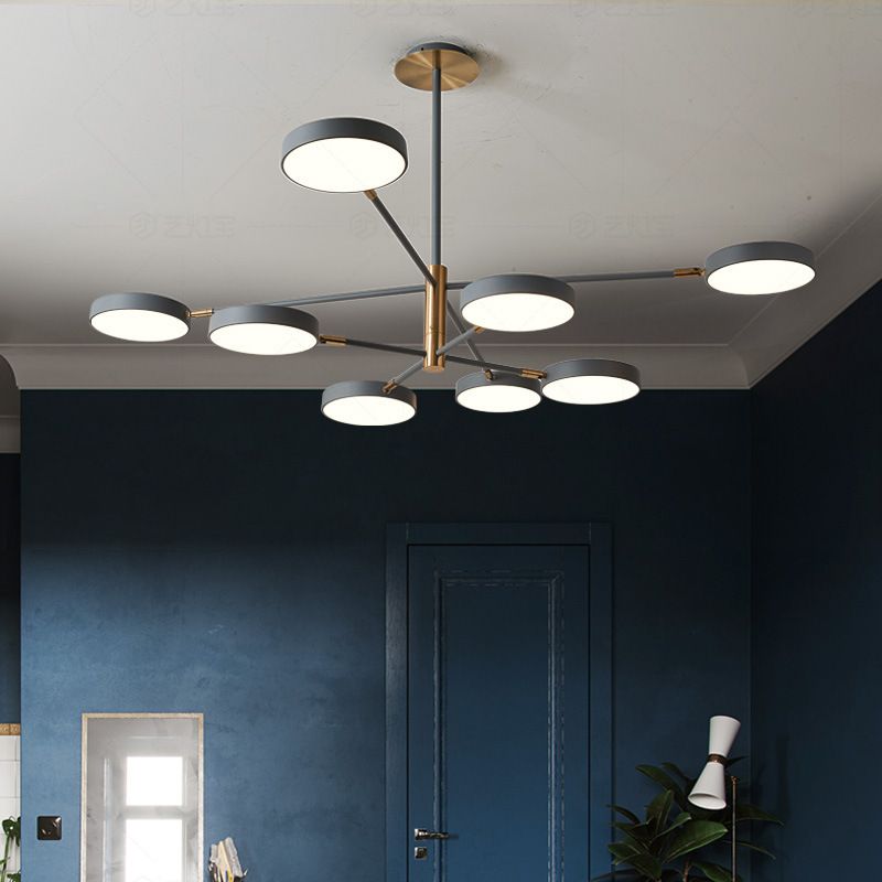 Lampadella rotonda lampadario ultra-contemporanea a soffitto appeso per soggiorno per soggiorno