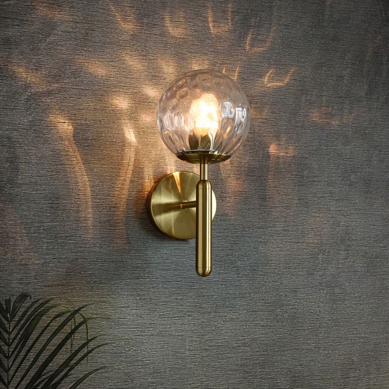 Modern Glass Wall Lamp Minimalist Wall Vanity Lights for Powder Room Washroom