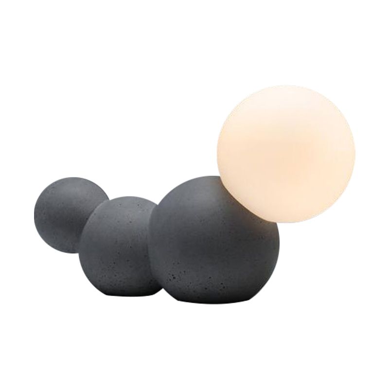 Caterpillar Reading Light Cartoon Glass esbelto 1 Cabeza Gray/White/Blue Table Lámpara para la habitación de los niños