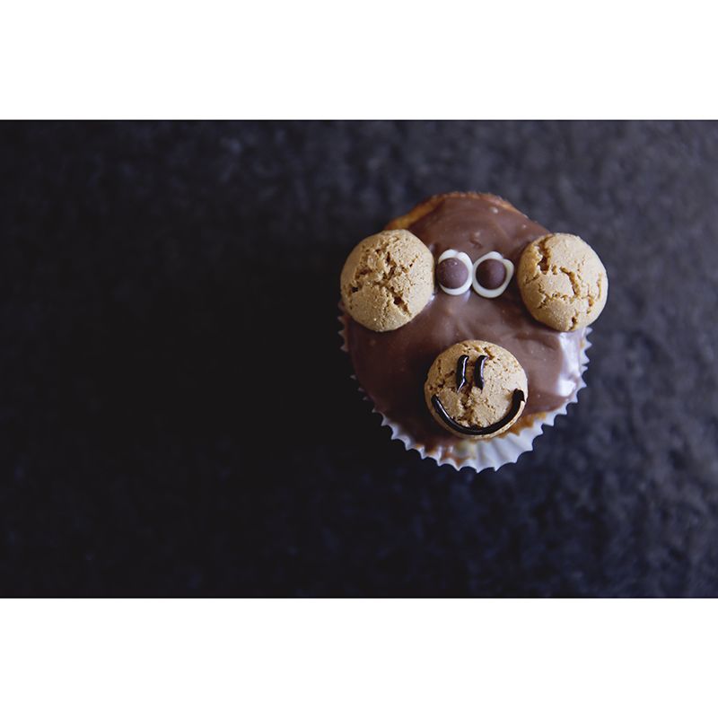 Delicious Muffin Mural Photography Wall Covering for Dessert Shop Baking Shop