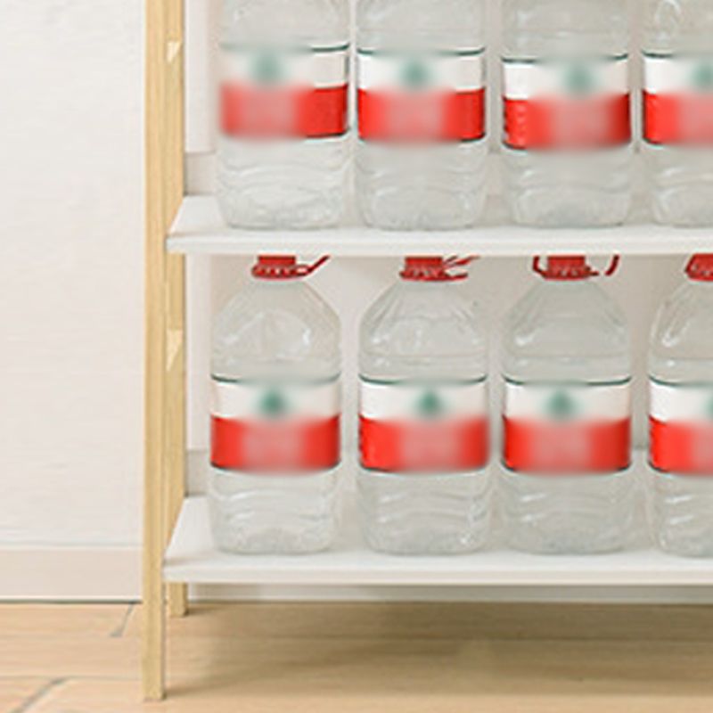 Zeitgenössischer Leiter Bücherregal Holz Open Back Bücherregal mit Regalen für Zuhause