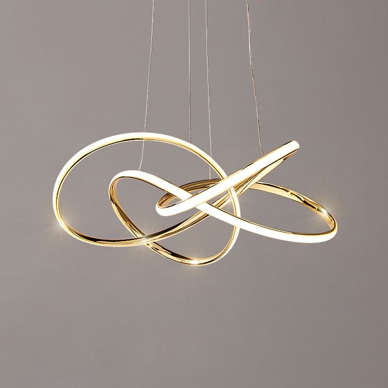 Modern Chandelier Light Fixtures Twist 1-Light Suspension Pendant Lamps for Living Room