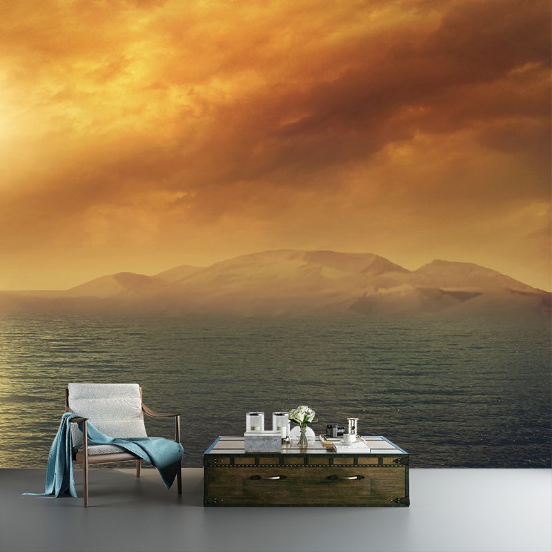 Illustration Wall Mural Wallpaper Mountain Sitting Room Wall Mural