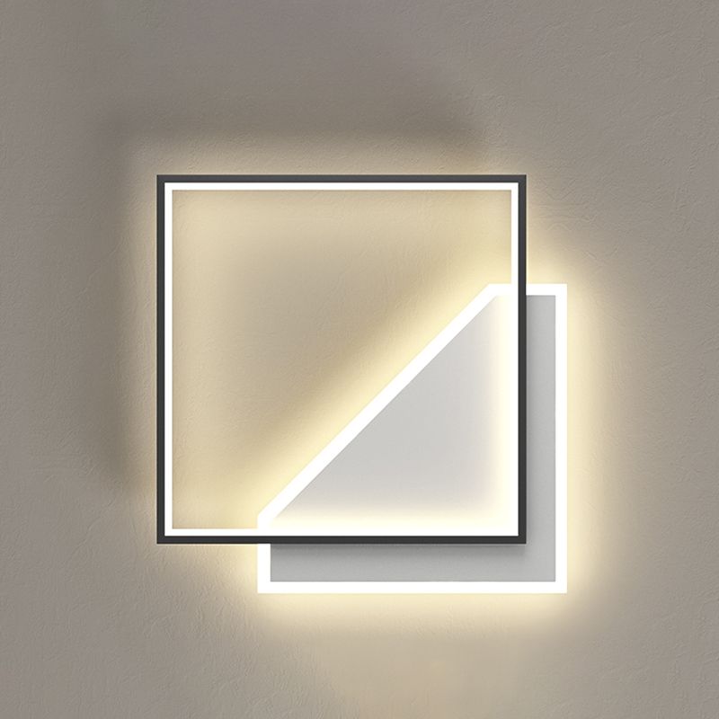 Luz del techo geométrico de la luz del techo de la luz moderna 2 luces de montaje del montaje en negro
