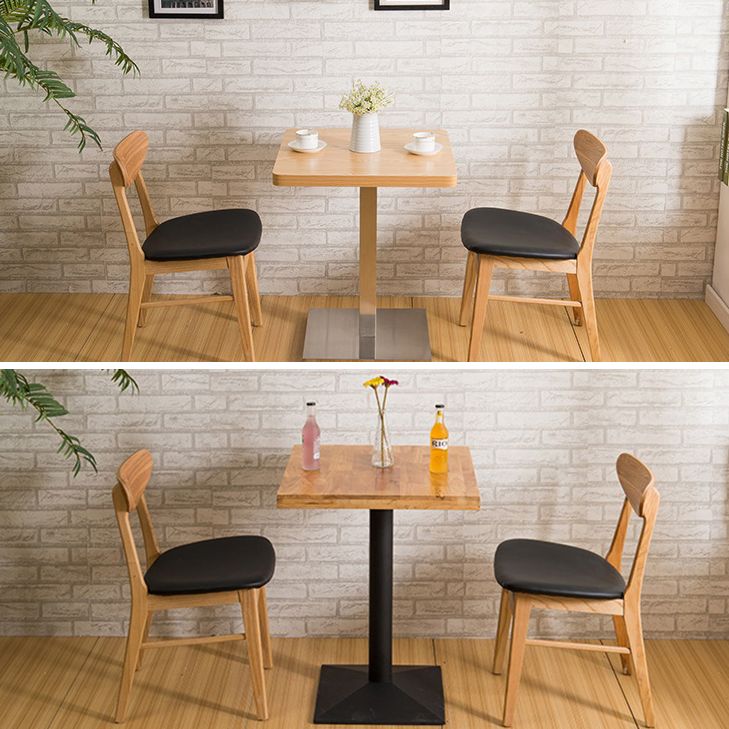 Industriële stijl eettafel Home Keuken Dinner Meubels met metalen basis, 23,6 "L x 23,6" W x 29.5 "H H
