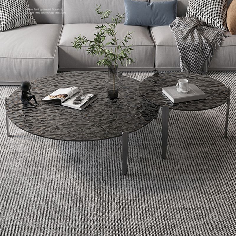 Glass Top Coffee Cocktail Table Coffee or End Table with 3 Legs