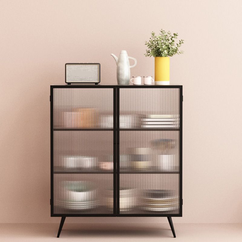 Metal Sideboard Modern Minimalist Home Rectangular Sideboard with Door