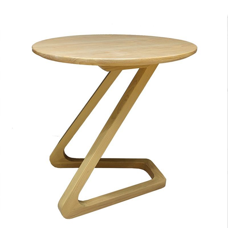Side Table Solid Wood Abstract Round Scandinavian Living Room End Table