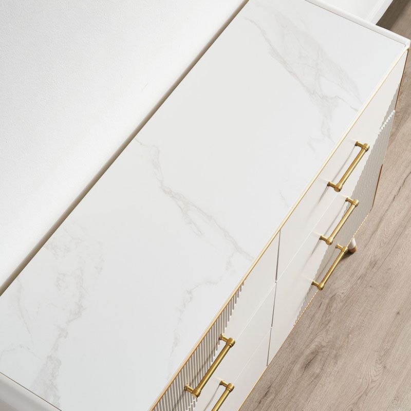 Glam Storage Chest Dresser Stone Storage Chest with 3/5/6 Drawers