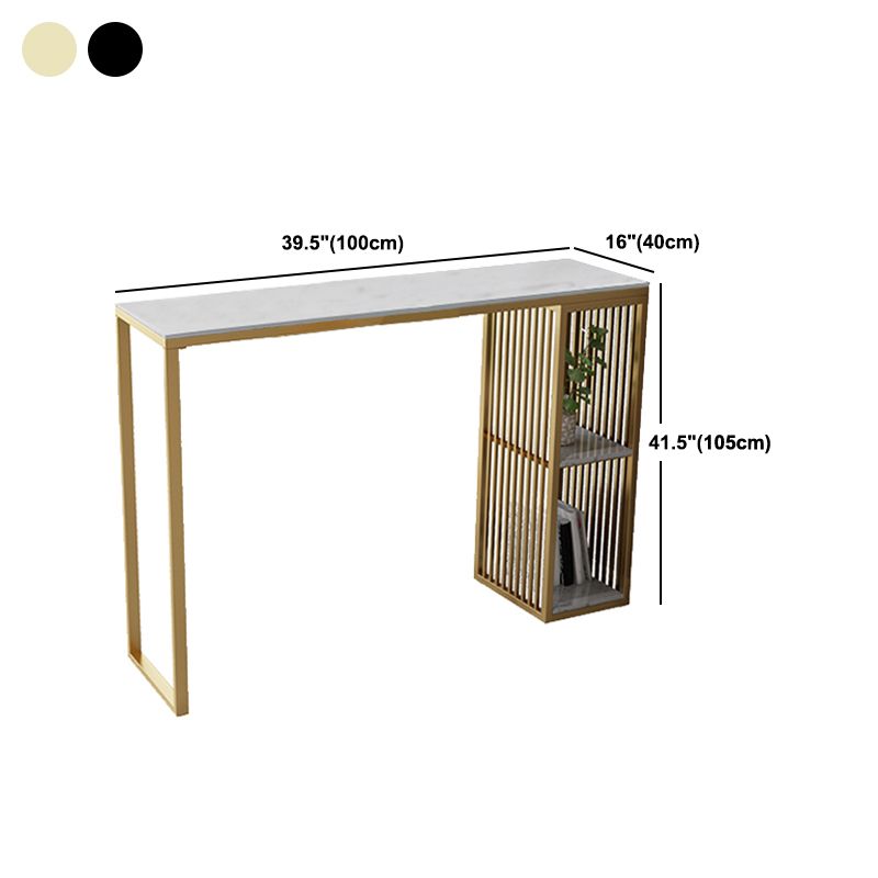 Luxurious Rectangle Marble Bar Table Set 1/3 Pieces Counter Table with High Stools