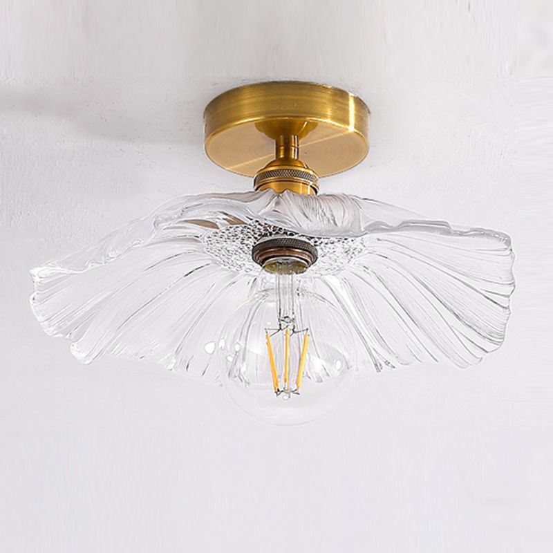 New Modern Prismatic Glass Flush Light Fixtures Blossoms Flush Mount with Shape