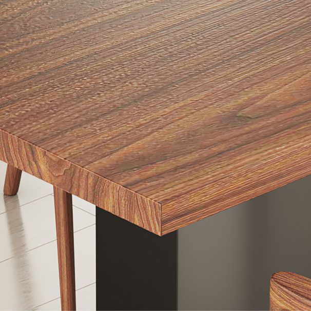 Modern Rectangle Wood Dining Table Set 1/2/5/7 Pieces Dining Set for Home Use