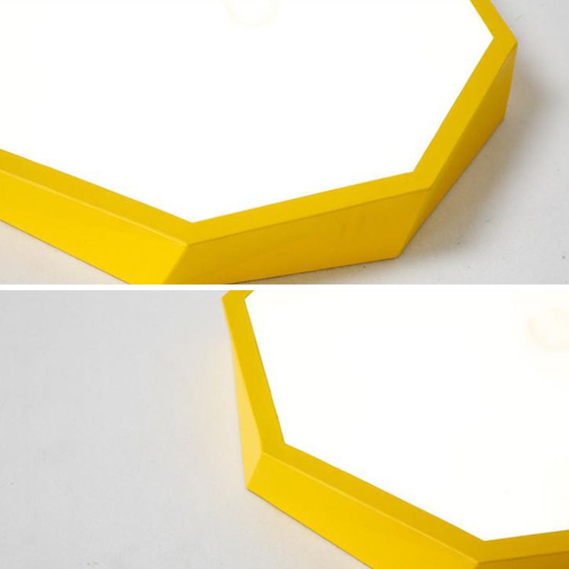 Plafonnier en forme de géométrie de style moderne, éclairage de plafond en métal à 1 lumière pour le salon