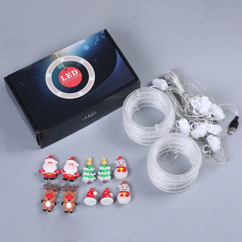 10-Head Living Room Christmas Lamp Decorative LED String Light with Plastic Shade