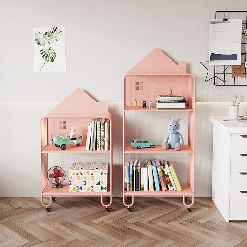 Contemporary Metal Bookshelf Standard Shelves Included Bookcase