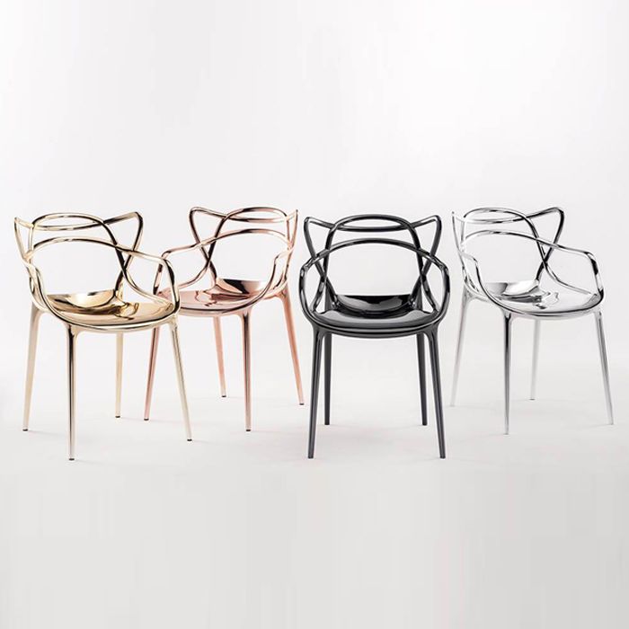 Scandinavian Arm Dining Chairs Plastic Low Back Dining Side Chair
