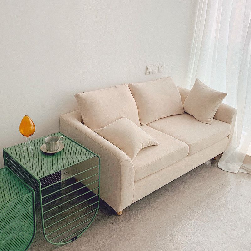 3-Seat Cushions Sofa 68.11*27.56*28.35 Slipcovered Square Arm Sofa