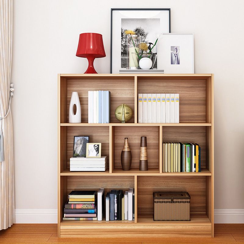 Contemporary Wood Shelf Bookcase Closed Back Book Shelf for Home