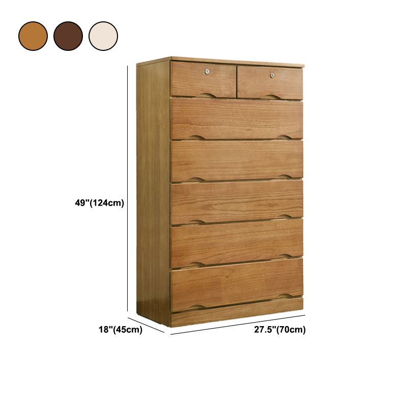 Traditional Solid Wood Storage Chest Soft-Close Drawers Bedroom Dresser
