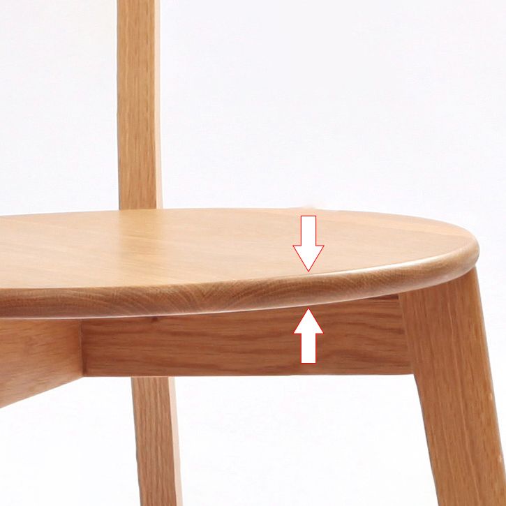 Sedia da pranzo contemporanea sedia senza bracciole opaco in legno massiccio sedia