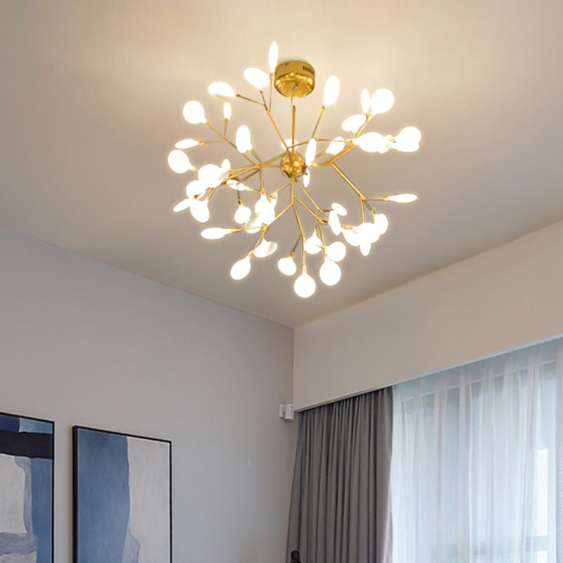 Modern Metal Hanging Light Fixtures Fireflies Hanging Chandelier for Dinning Room