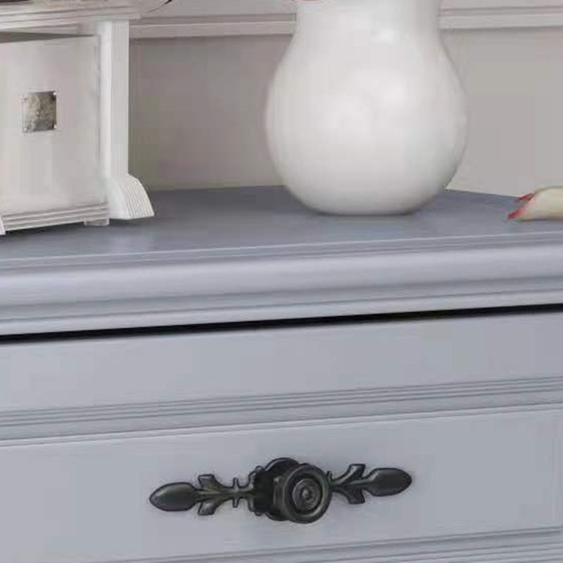 Traditional Rubber Wood Bedroom Storage Chest Vertical Chest with Drawers