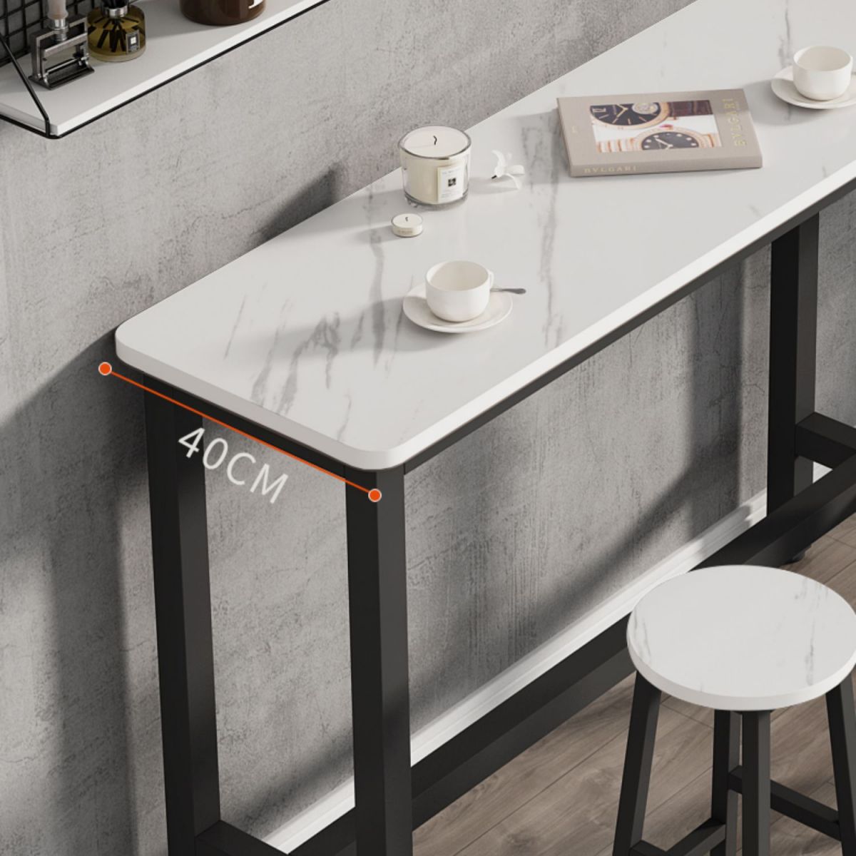 Modern Rectangle Wood Counter Table 2/3/4/5 Pieces Bar Table Set for Cafe