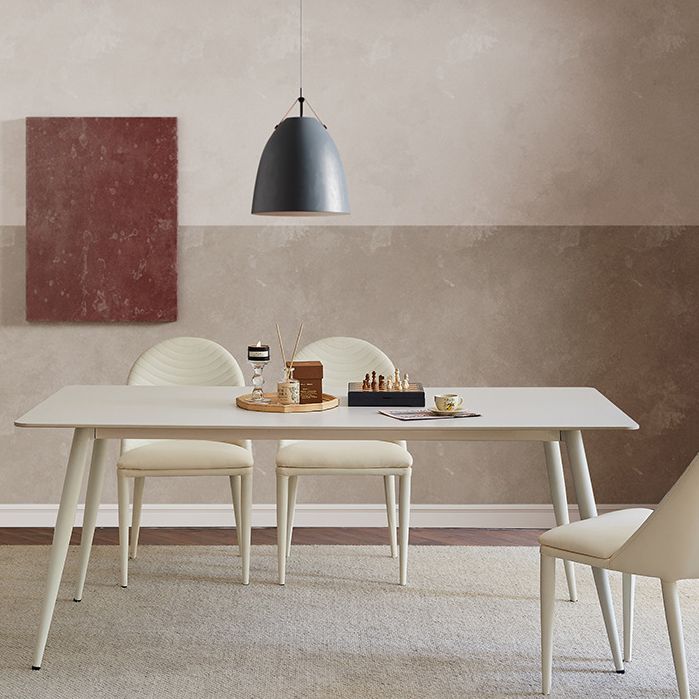 Industrial 4 Legs Dining Room Sintered Stone Dining Table for Kitchen