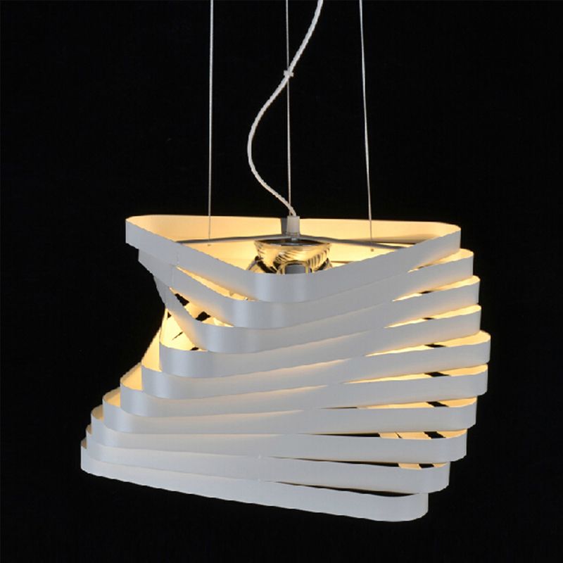 1 bulbe Laser Coupage d'éclairage suspendu de plafond en métal contemporain Lumière en blanc