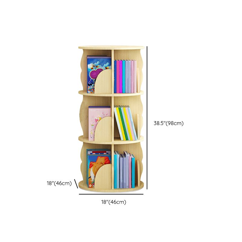 Standard Wooden Bookcase Contemporary Closed Back Bookshelf with Shelves