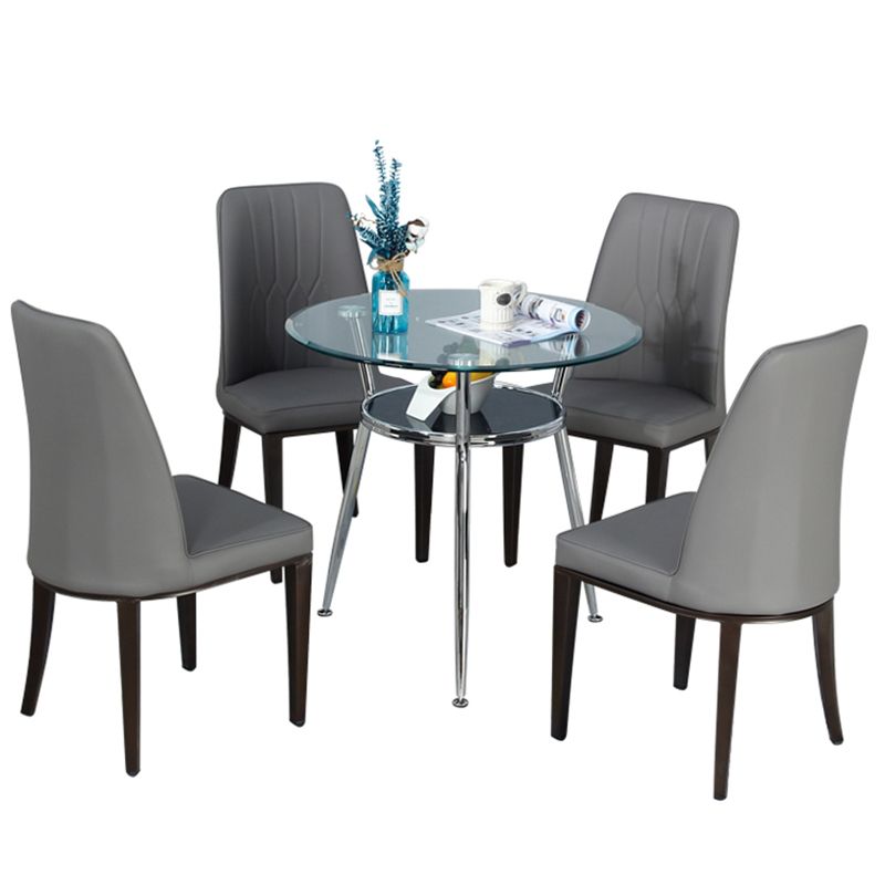Tavolo da pranzo a base di treppiedi semplice tavolo da pranzo in vetro per casa da cucina