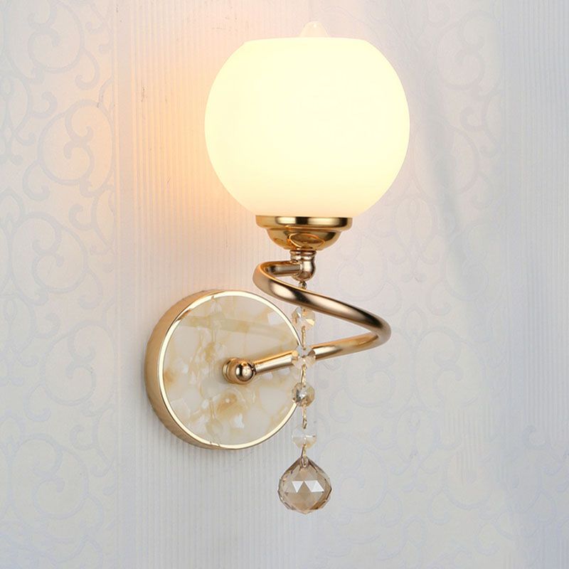 Milk White Glass Wall Sconce Lighting Nordic Style Wall Lighting Freet