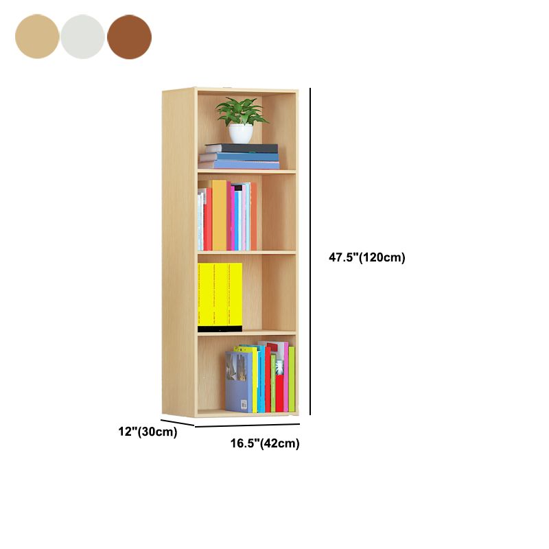 Modern Engineered Wood Bookcase Standard Closed Back Bookshelf