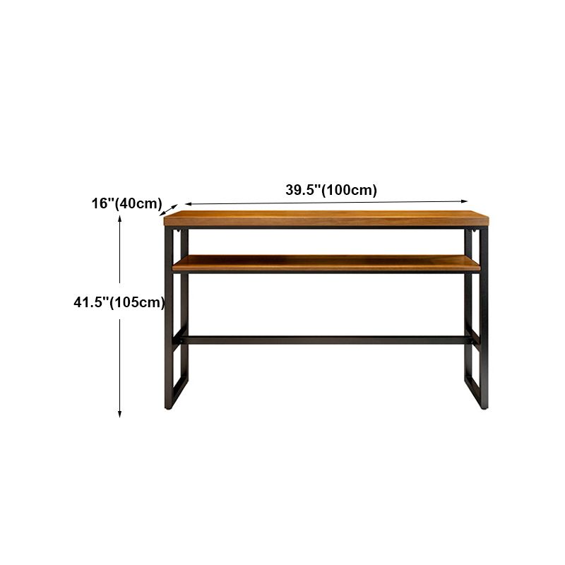Tavolo da pranzo moderno rettangolo barre da pranzo in legno tavolo da barra con scaffali